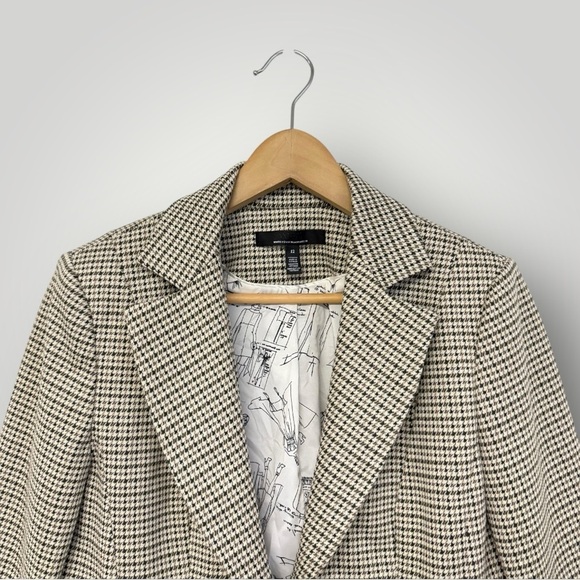 WHBM Blazer Pants Suit Sz 12 Houndstooth Print - Picture 3 of 16